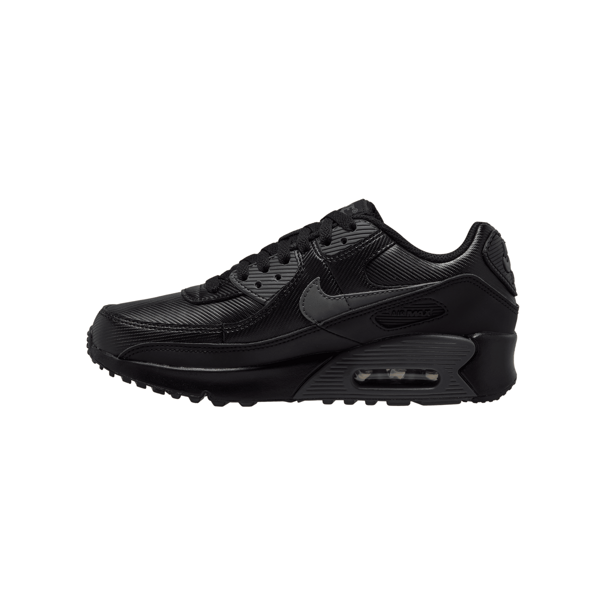 Big Kids' Nike Air Max 90 SE "Black Metallic Silver"