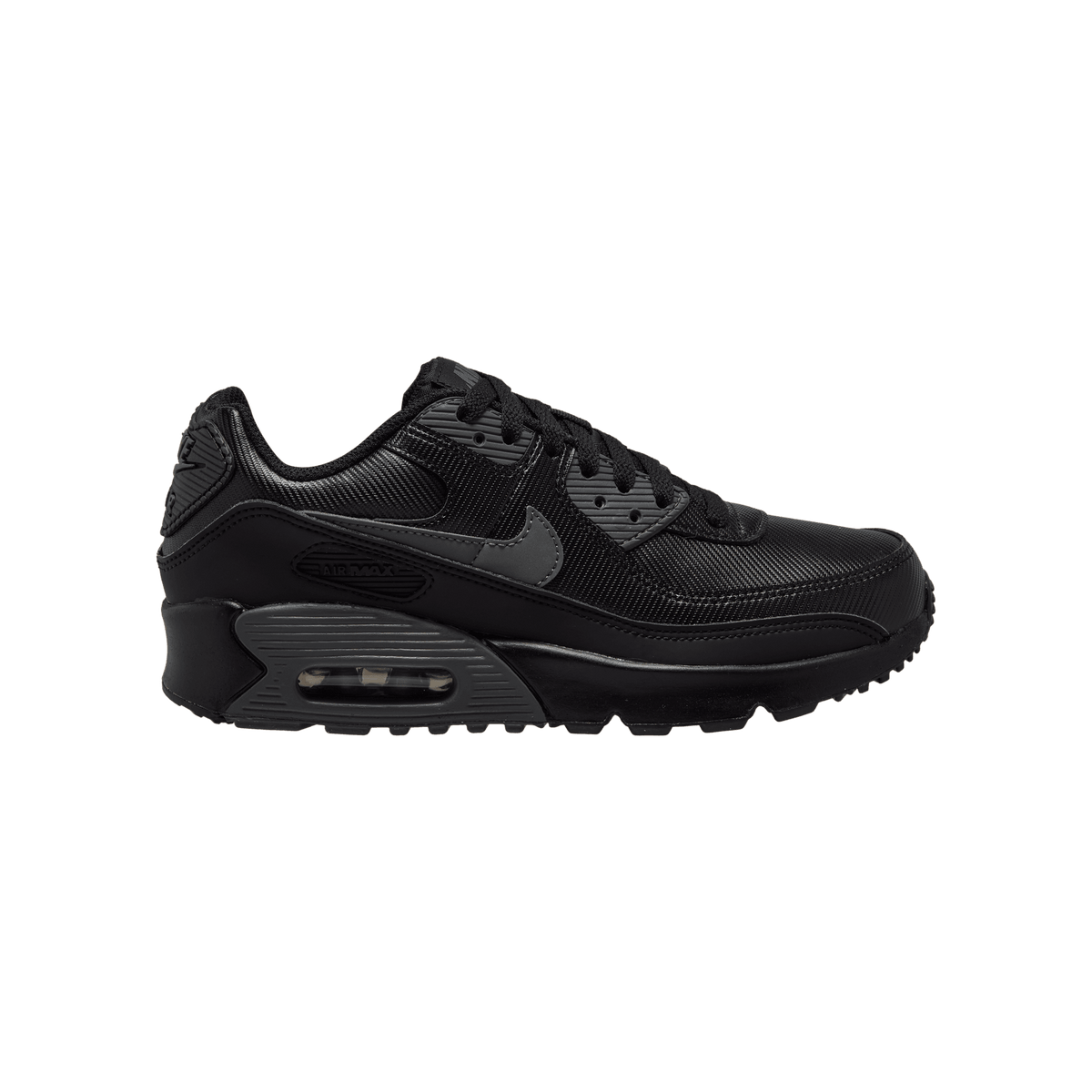 Big Kids' Nike Air Max 90 SE "Black Metallic Silver"
