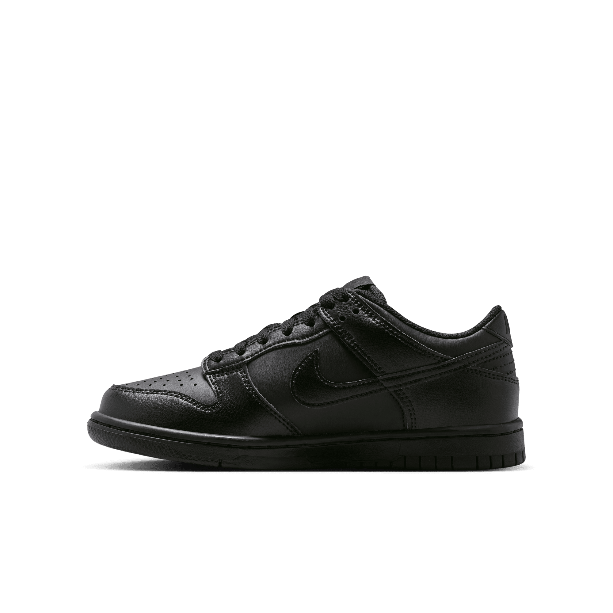 Big Kids' Nike Dunk Low "Triple Black"