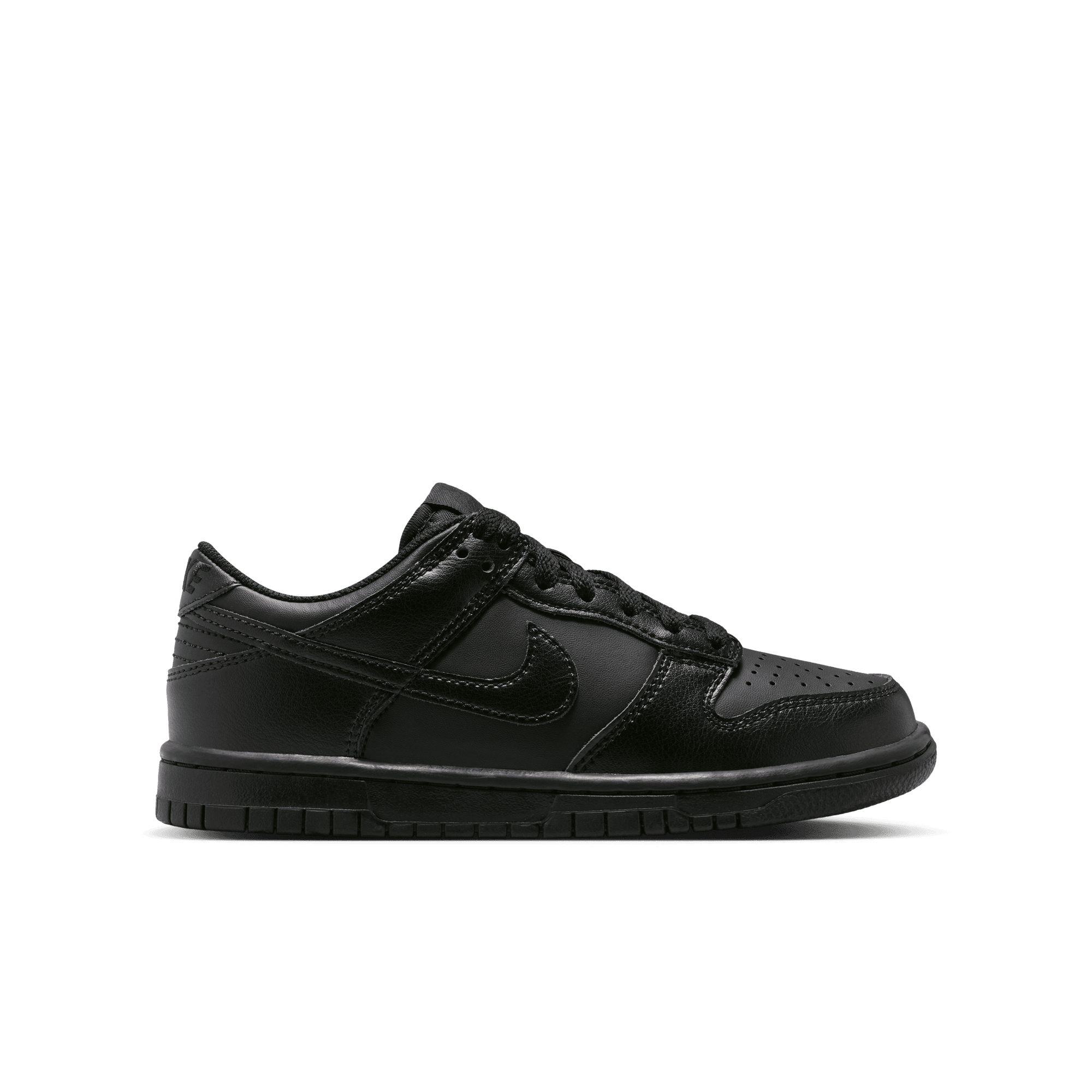Big Kids' Nike Dunk Low "Triple Black"