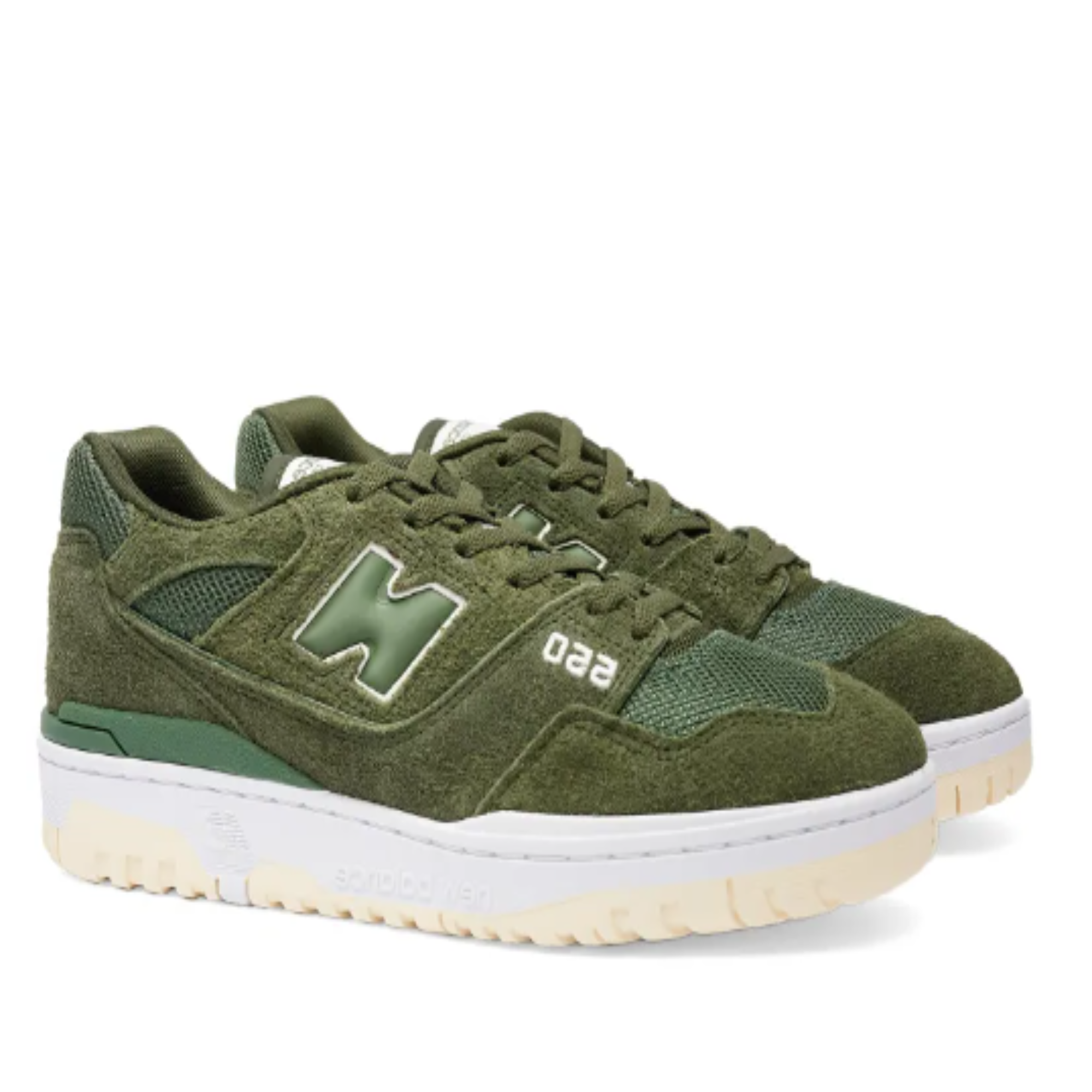 New balance green suede best sale