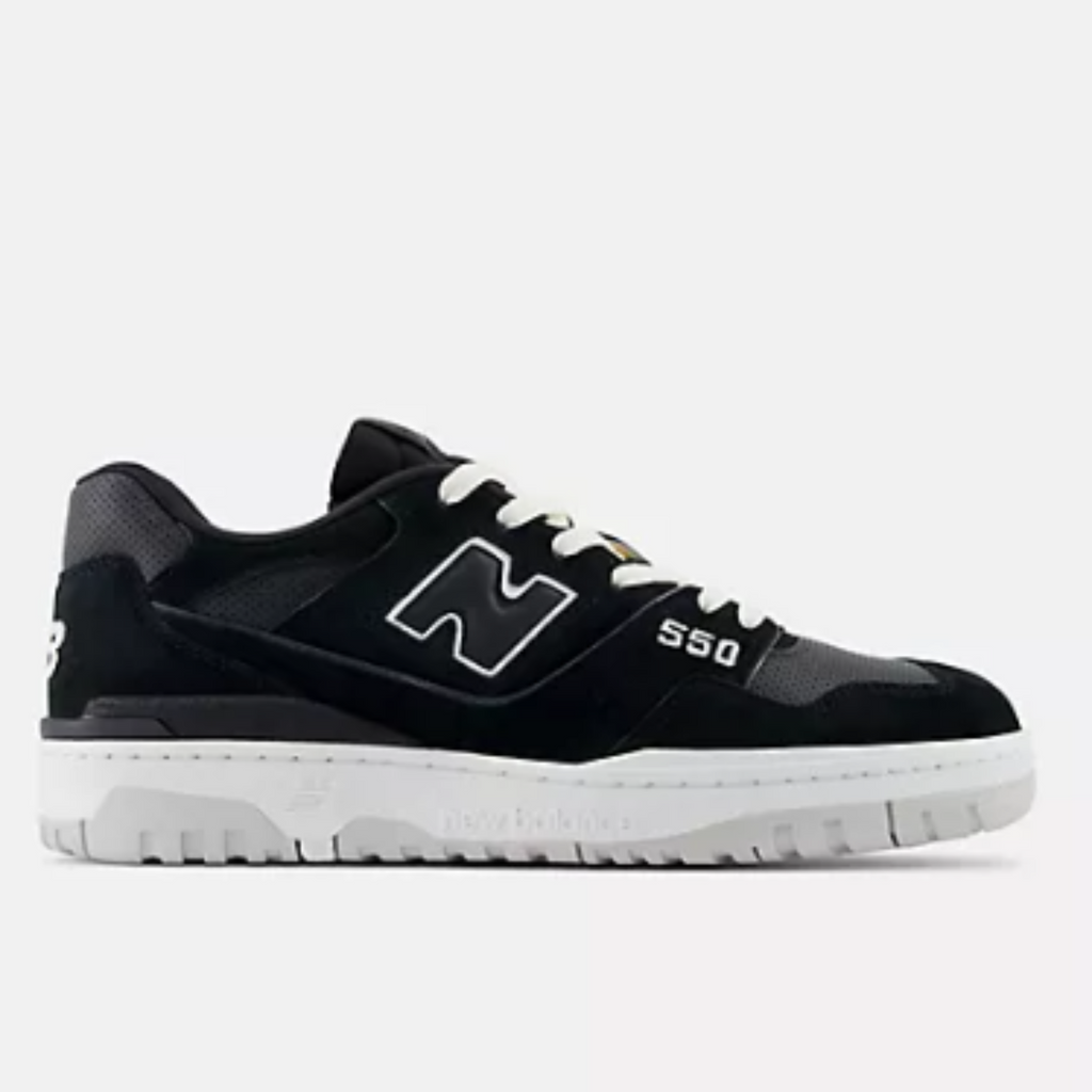 Men's 550 New Balance "Suede Perforated Black Grey Matter"