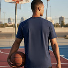 Men's Closet Inc Basic T-Shirts Plain Navy