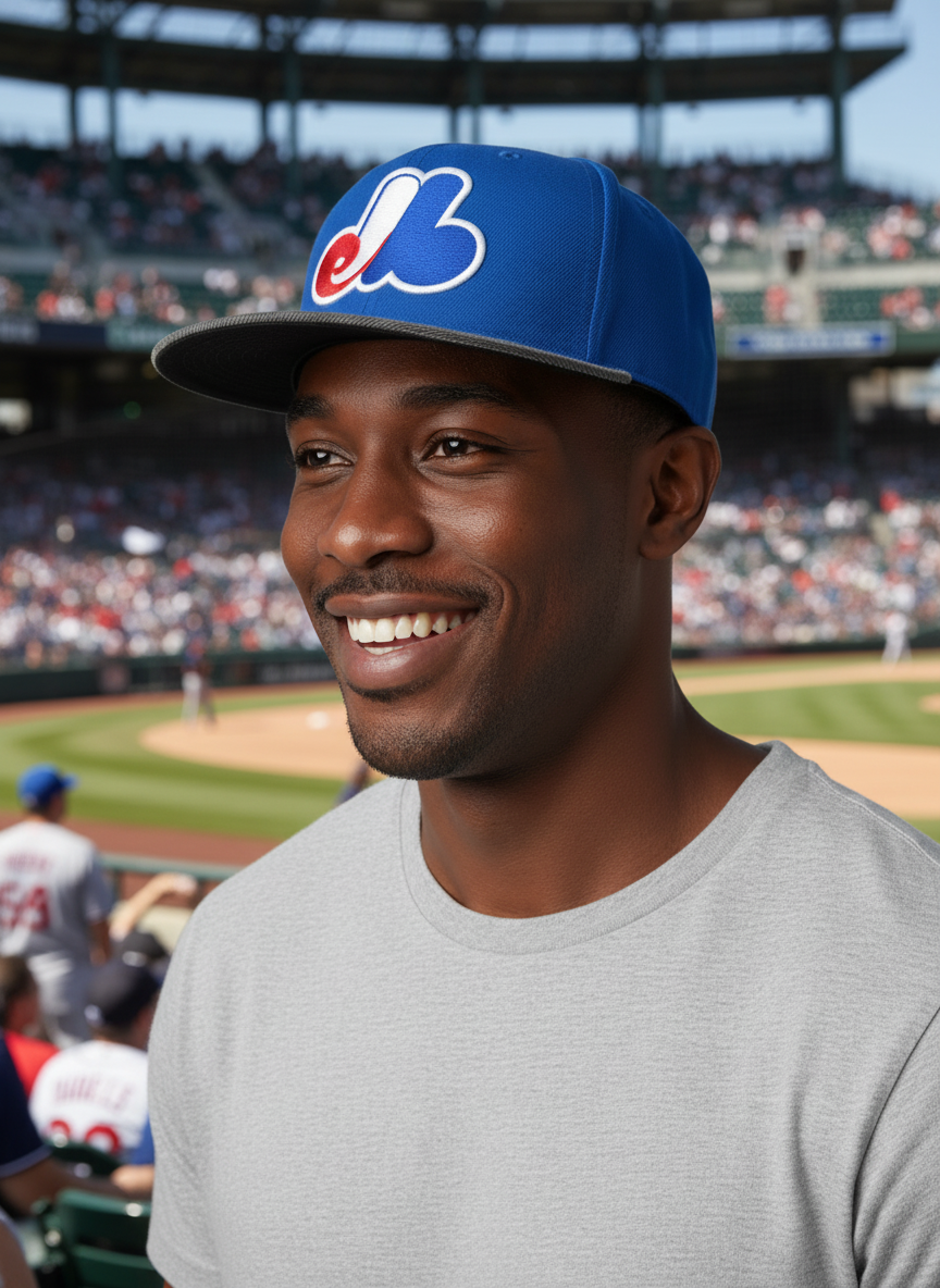 Mitchell and Ness Montreal Expos Denim Beak Snapback