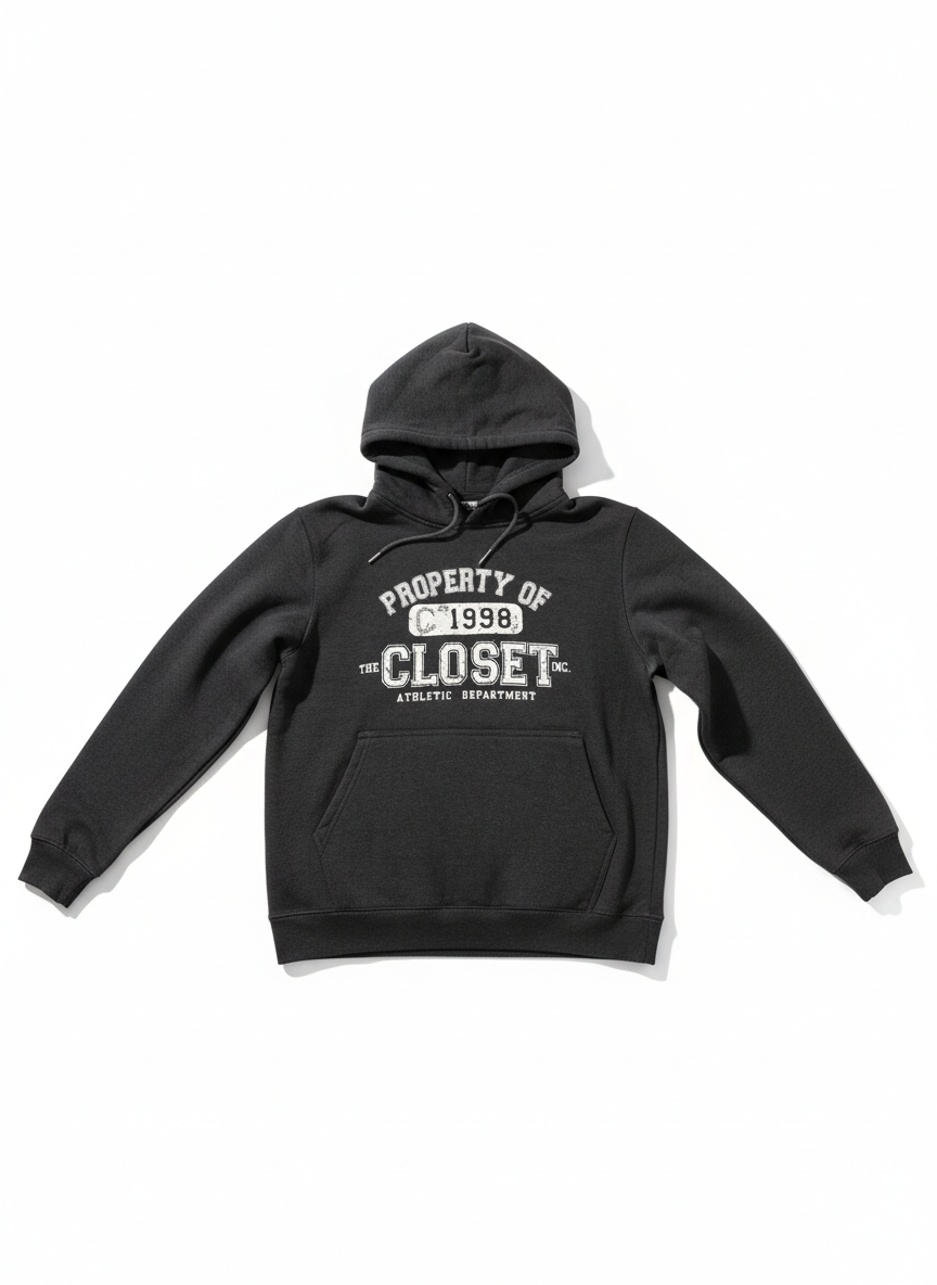 THE CLOSET INC Men's Fleece Pullover CHARCOAL