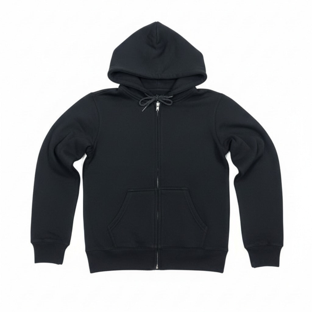 The Closet Inc Women's Fleece Zipper Plain Black