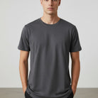 Men's The Closet Inc. Curved Hem T-Shirt "Plain Charcoal"