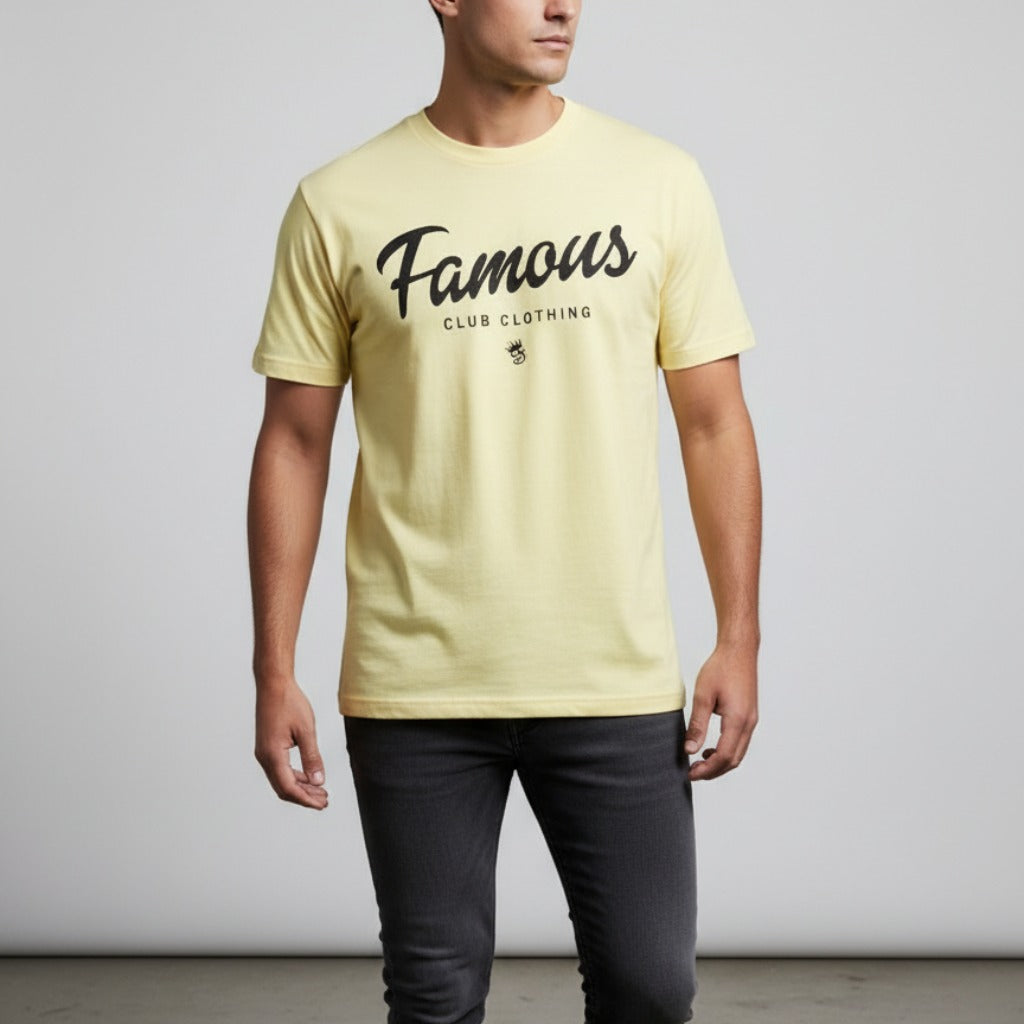 Men's Famous Club Clothing Yellow & Black Shirt