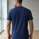 Men's TCI Navy Tee Curved Hem (WHT)