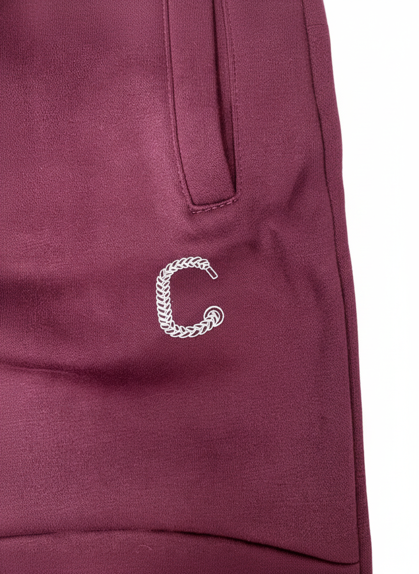 Men's The Closet Inc. Zip Fleece Bottom (Burgundy)