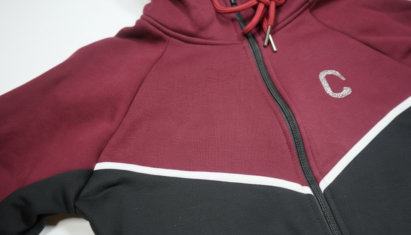Men's The Closet Inc. Tech Fleece Top - Black/Maroon