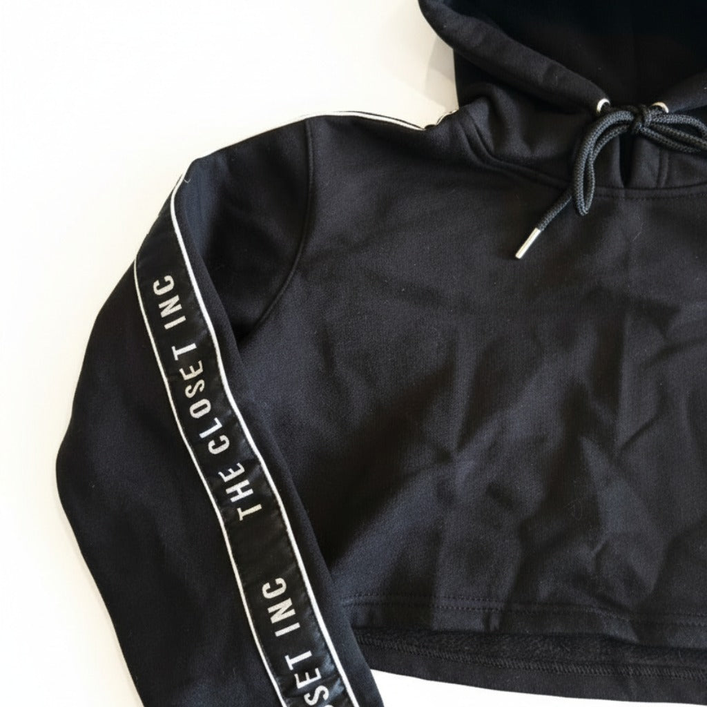 Women's The Closet Inc. Pull Over Tape Crop Top - Black