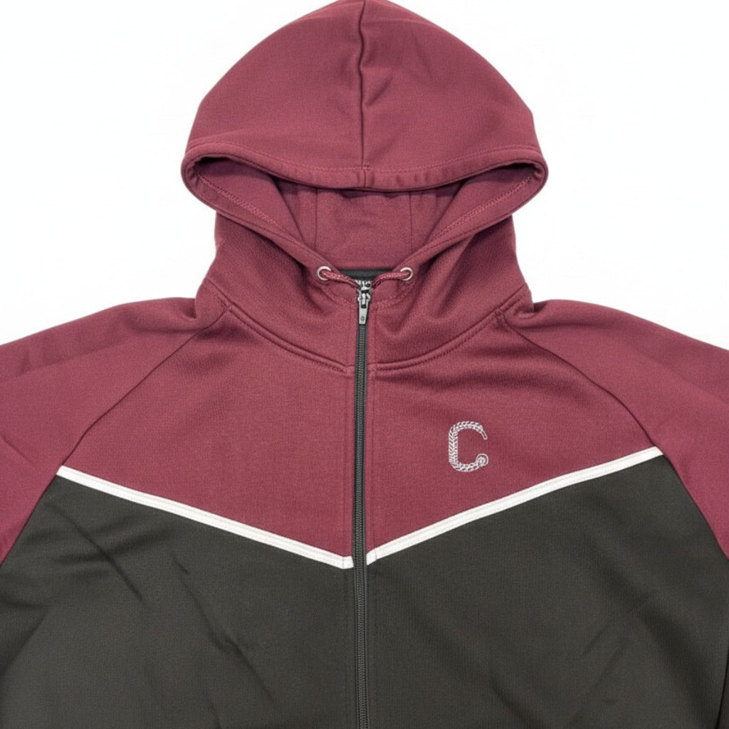 Men's The Closet Inc. Tech Fleece Top (Black/Burgundy)