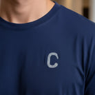 Men's TCI Navy Tee Curved Hem (WHT)