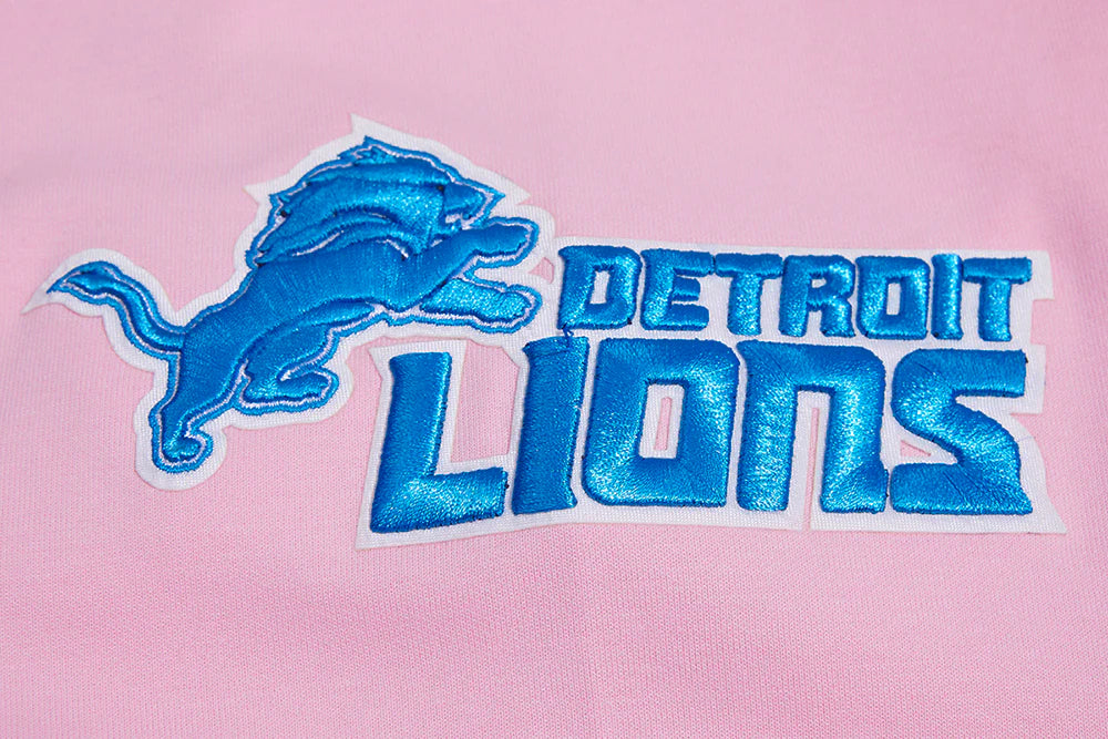 Men's/Women's Pro Standard Detroit Lions Classic Chenille NFL PO Hoodie "Pink"