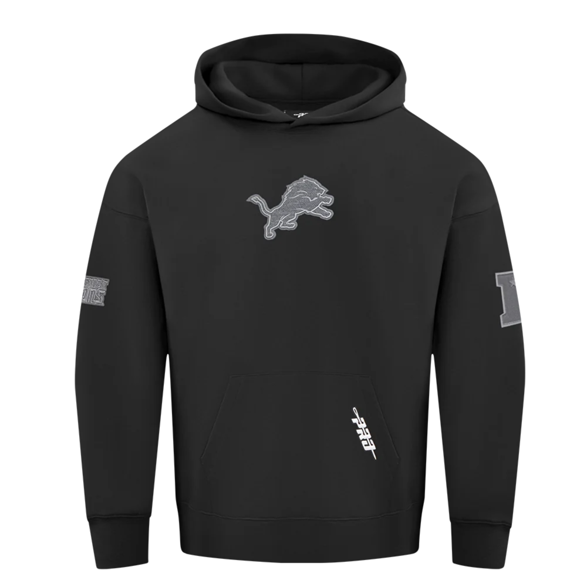 Men's Pro Standard NFL Detroit Lions Reverse French Terry Cotton Jersey Drop Shoulder FLC PO Hoodie