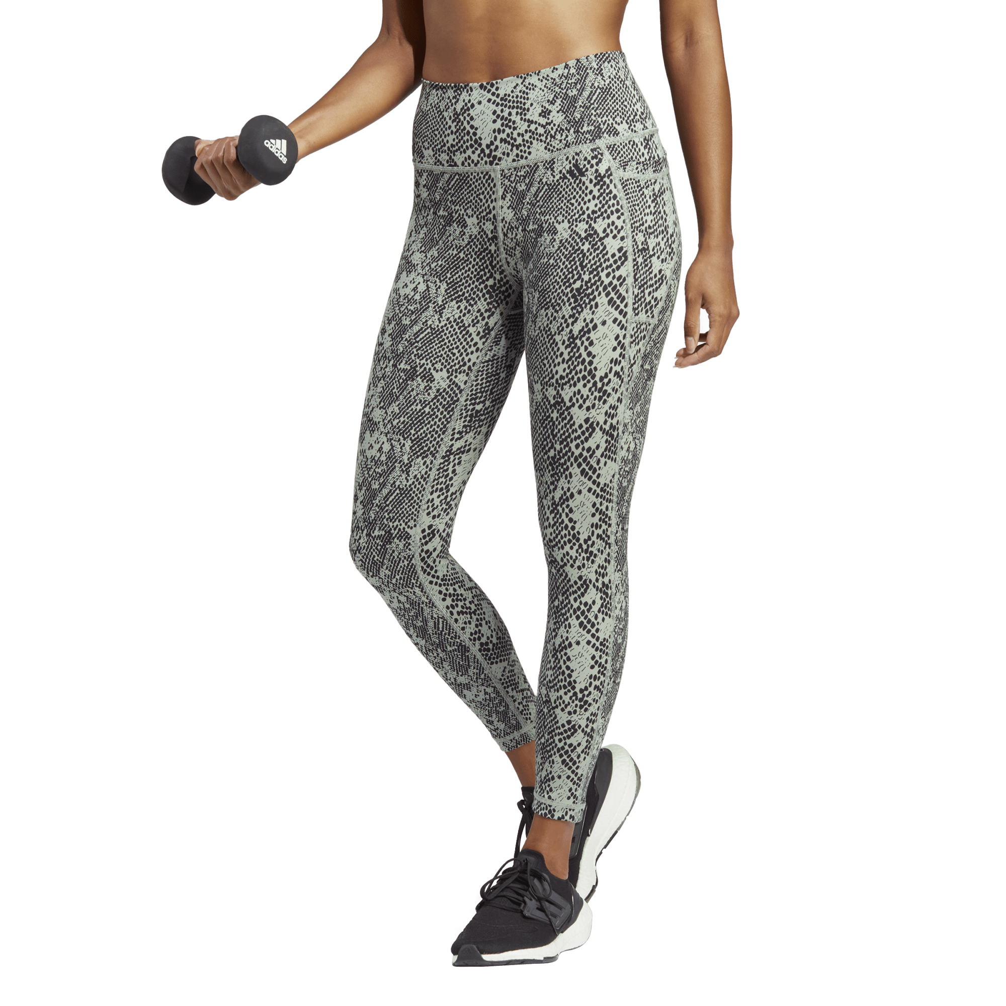 Women's Adidas Stash Pocket Training Animal Print 7/8 Leggings