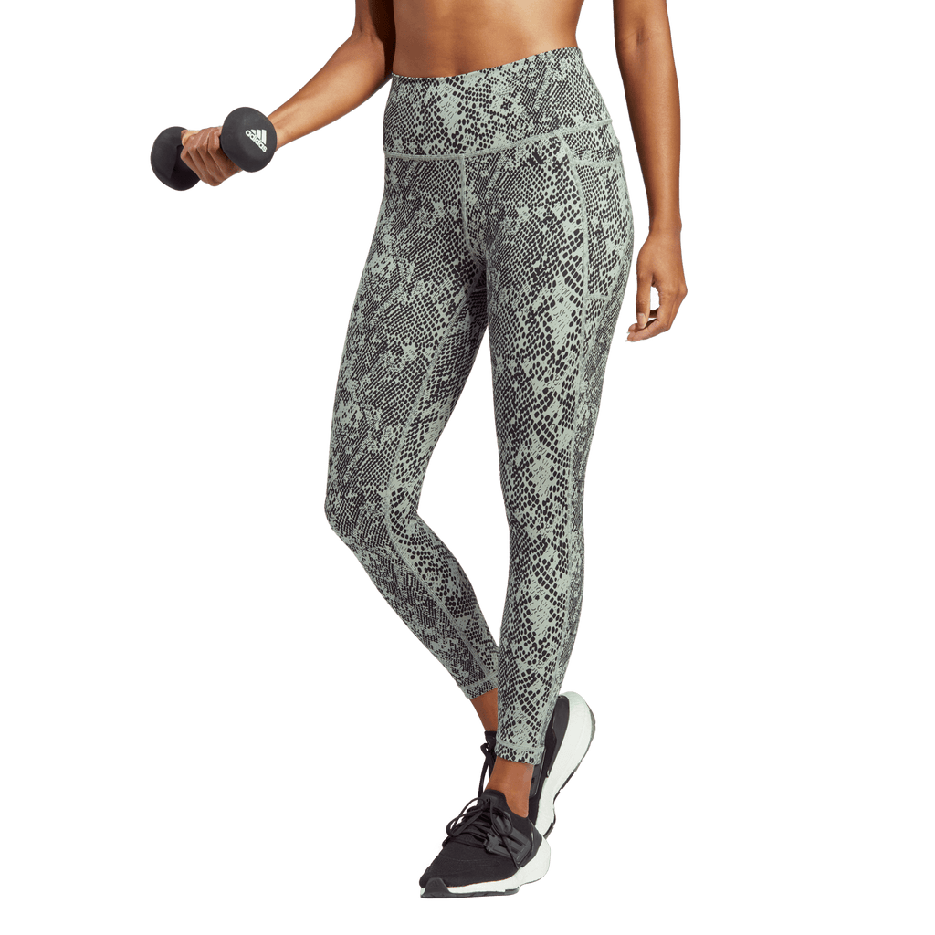 Women's Adidas Stash Pocket Training Animal Print 7/8 Leggings