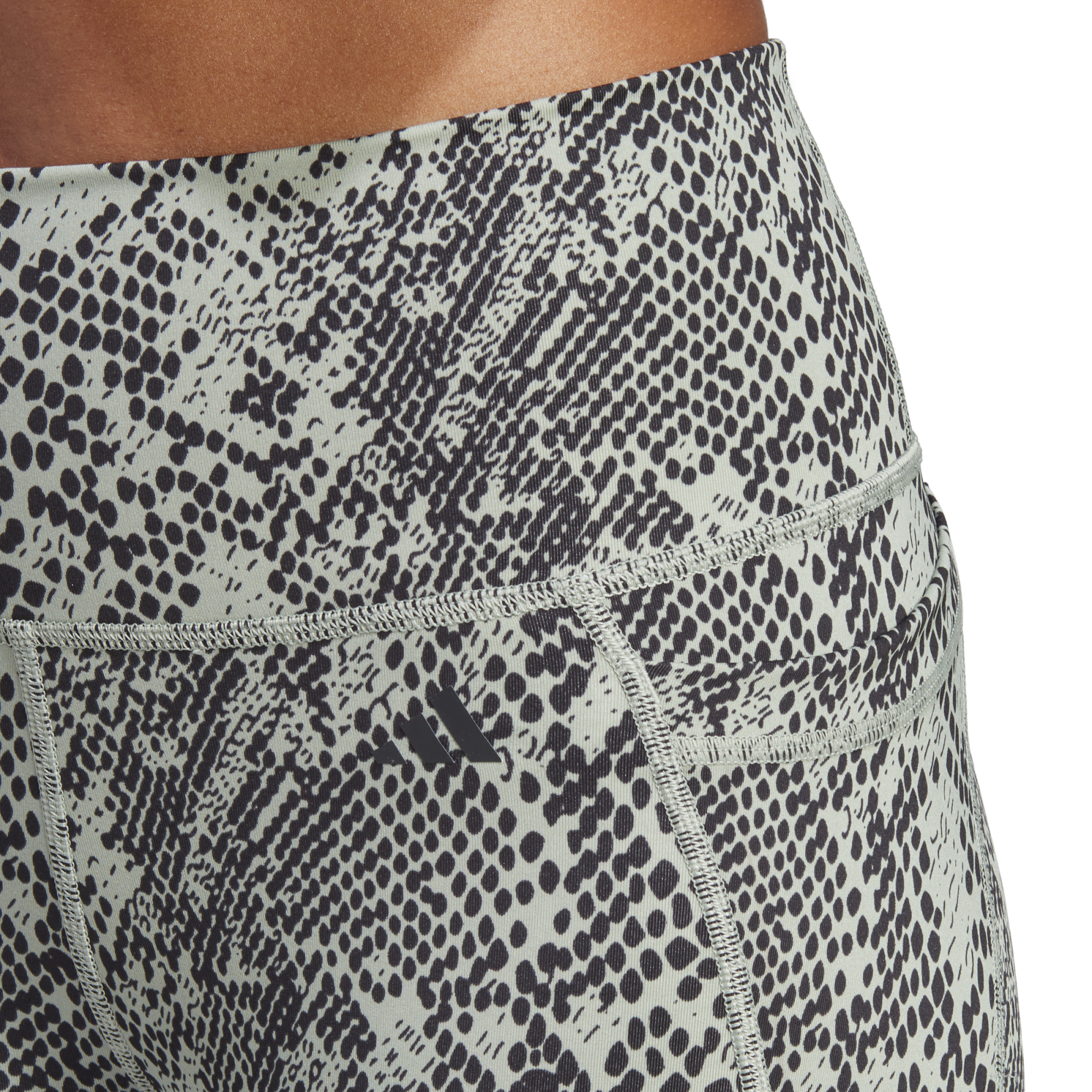 Women's Adidas Stash Pocket Training Animal Print 7/8 Leggings