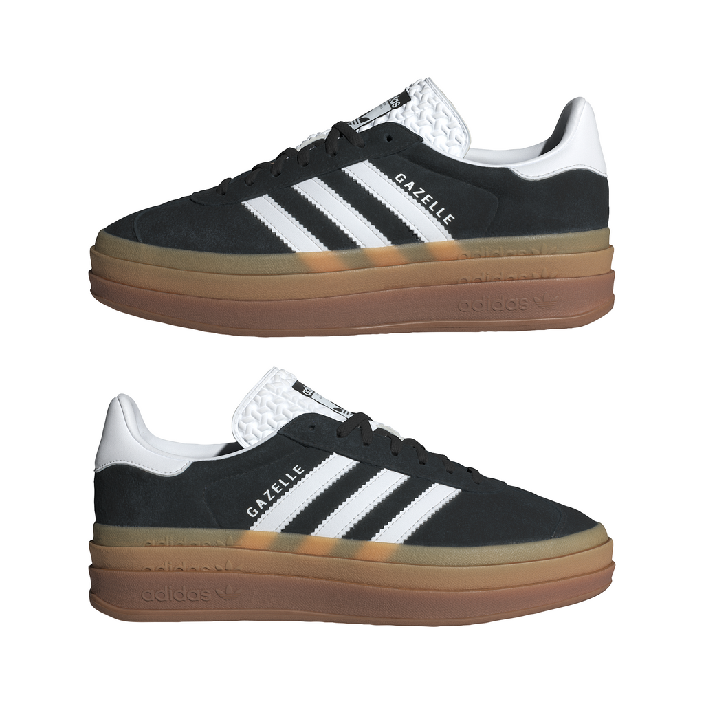 Women's Adidas Gazelle Bold "Bold Black White Gum"