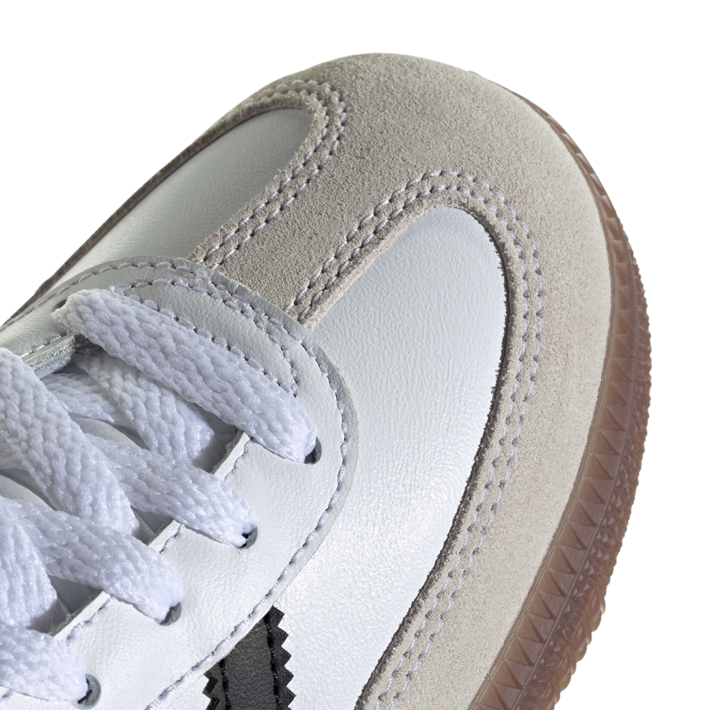 Big Kids' Adidas Samba Classic J "White Black Gum" (Unisex)