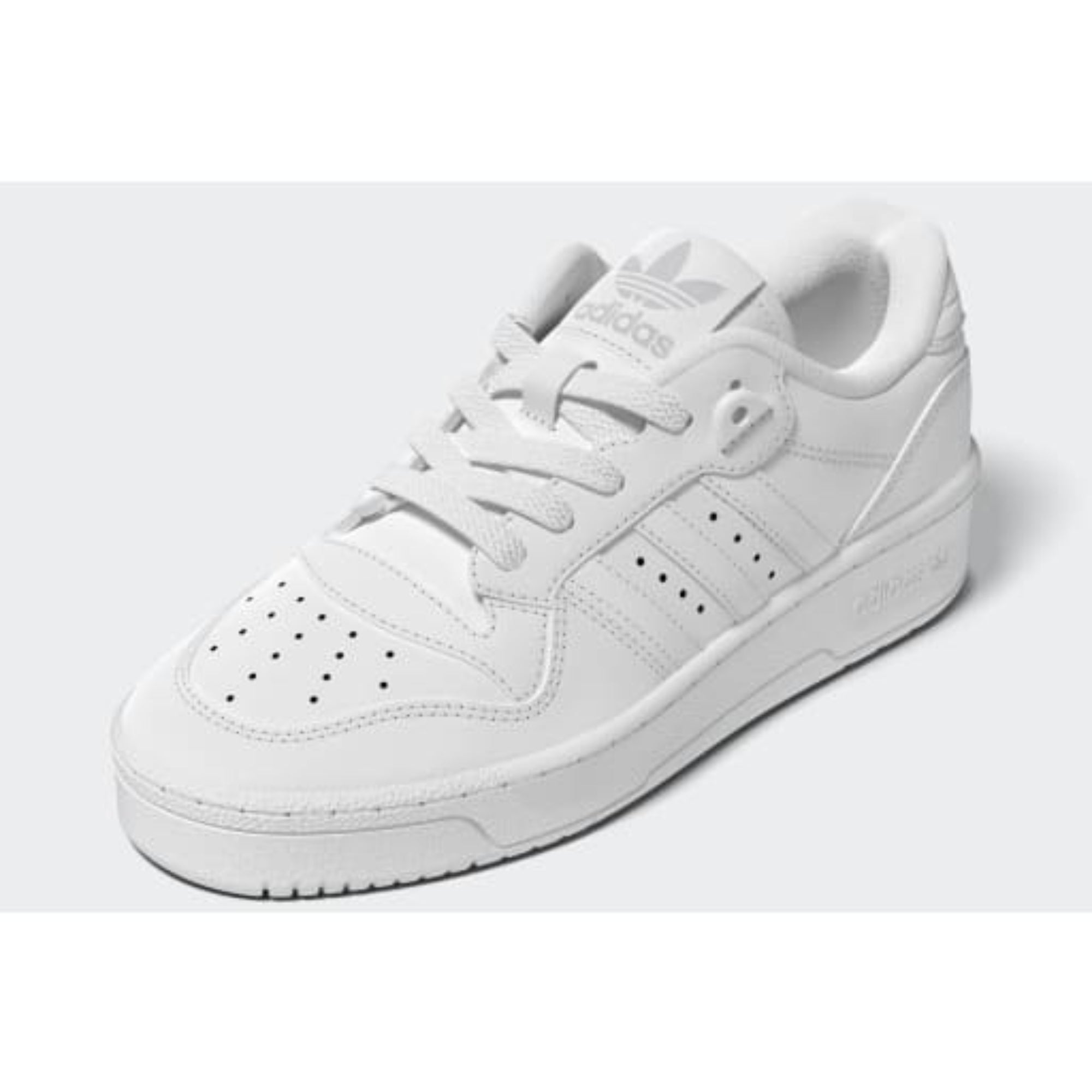 Big Kids' Adidas Rivalry Low "Cloud White Grey"