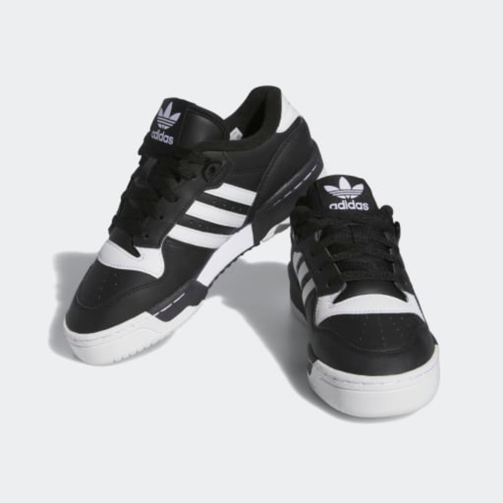 Big Kids' Adidas Rivalry Low "Black White"