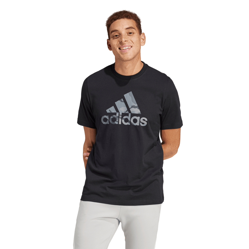 Men's Adidas Camo Badge of Sport Graphic T-Shirt (Black)