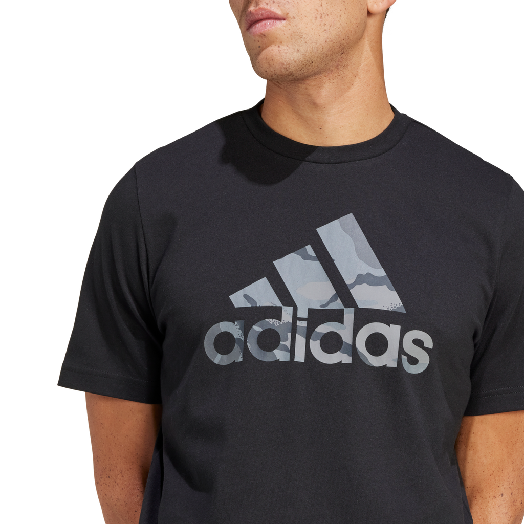 Men's Adidas Camo Badge of Sport Graphic T-Shirt (Black)