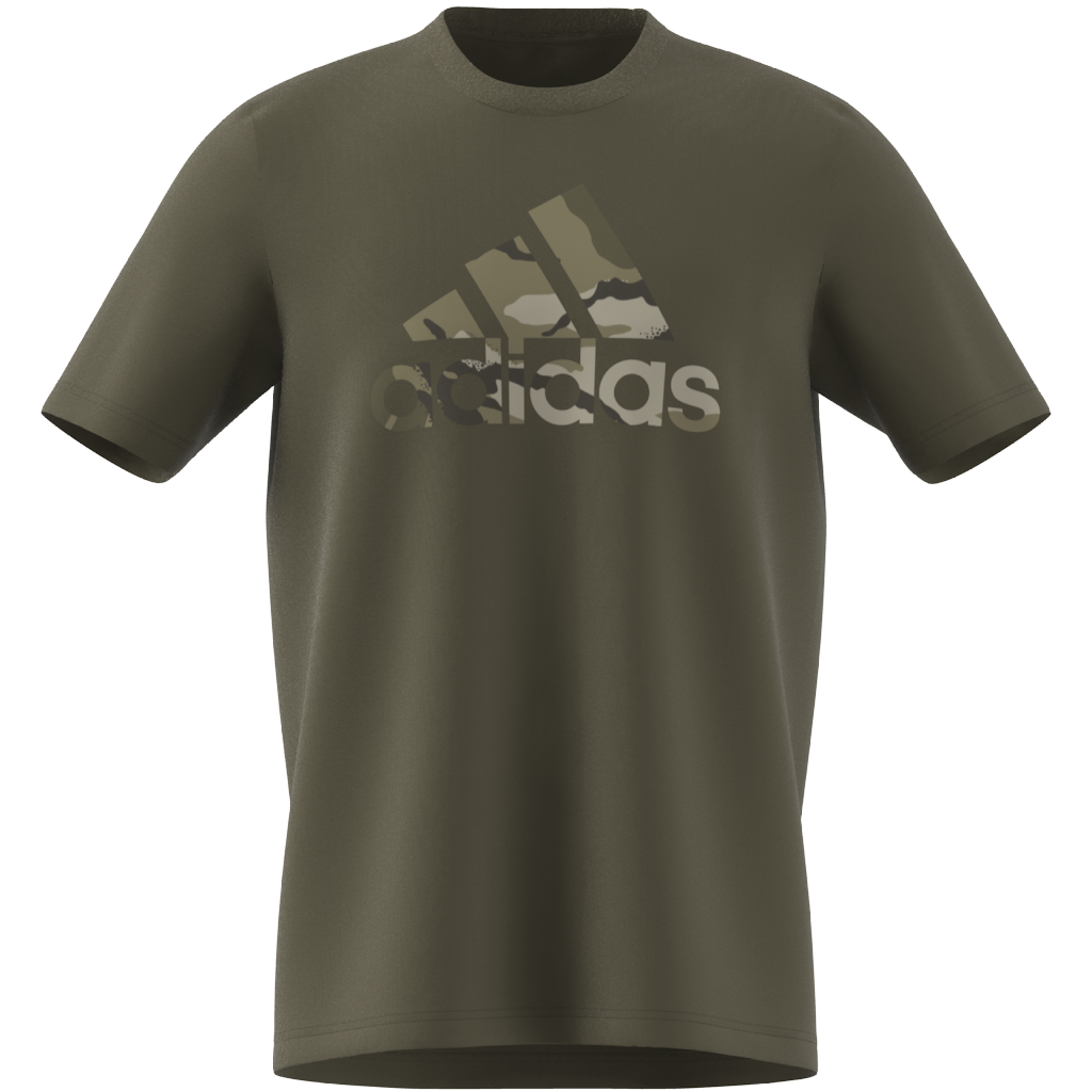 Men's Adidas Camo Badge of Sport Graphic T-Shirt (Olive Strata)