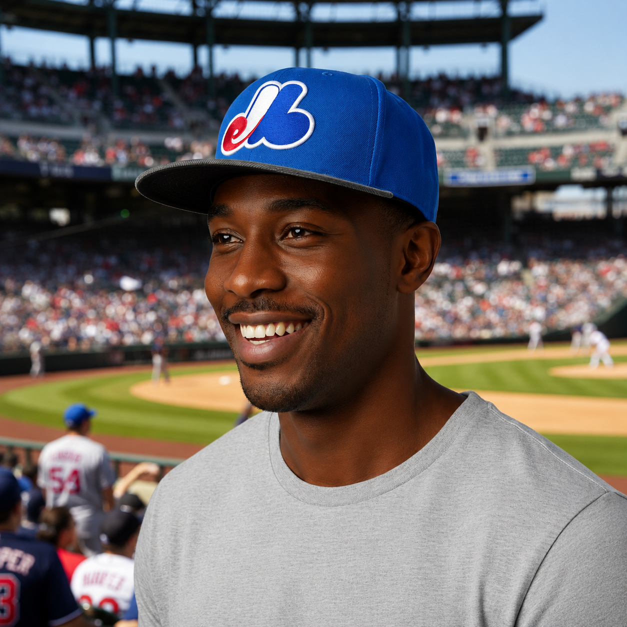 Mitchell and Ness Montreal Expos Denim Beak Snapback