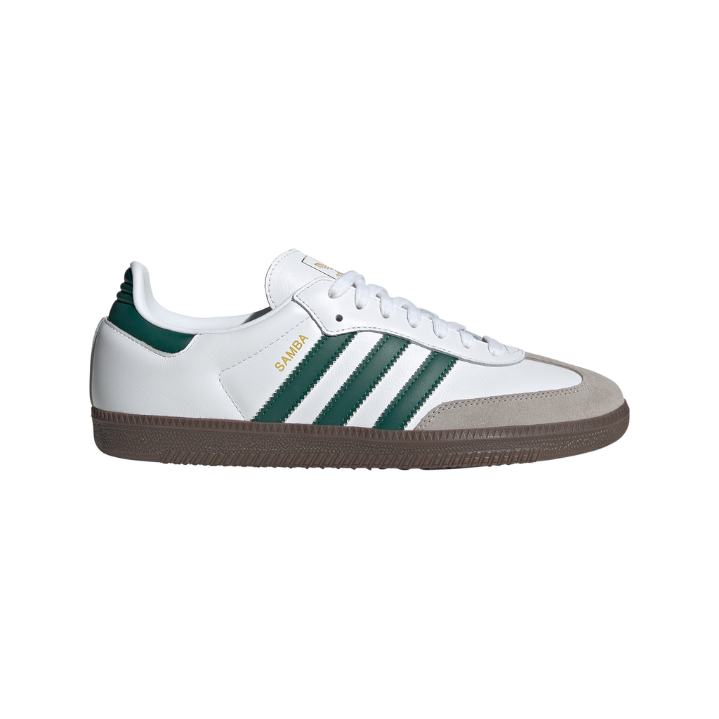 Men's/Women's Adidas Samba OG "Cloud White Collegiate Green."