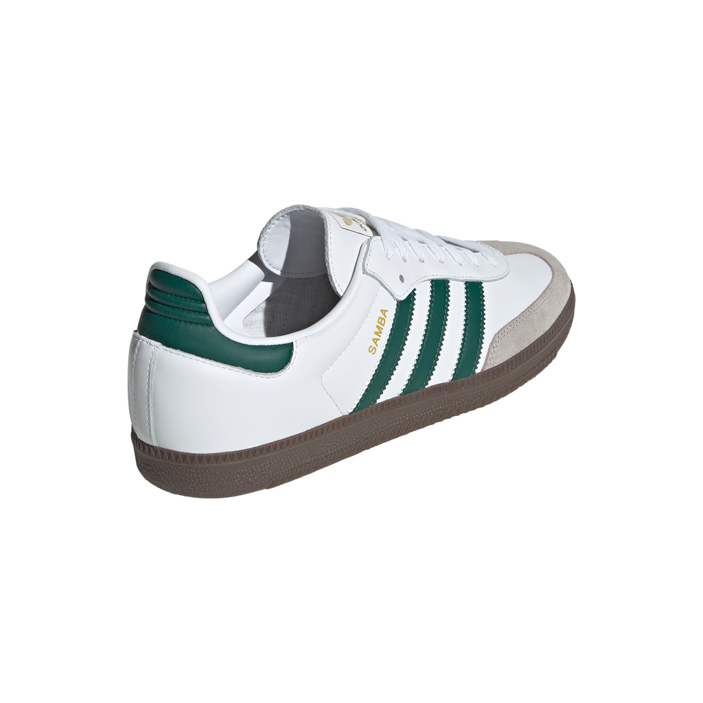 Men's/Women's Adidas Samba OG "Cloud White Collegiate Green."