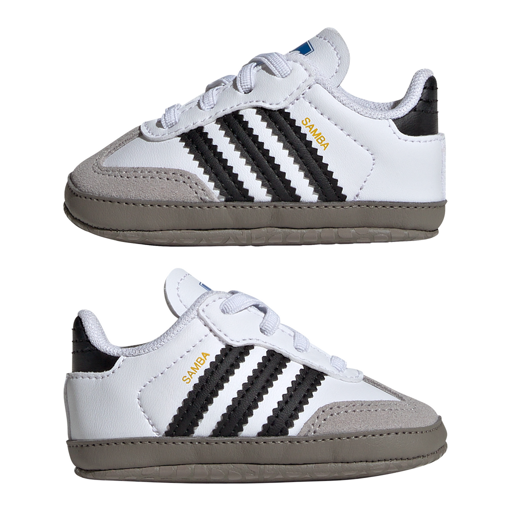 Baby/Toddler Adidas Samba Crib "White Black Clear Granite"