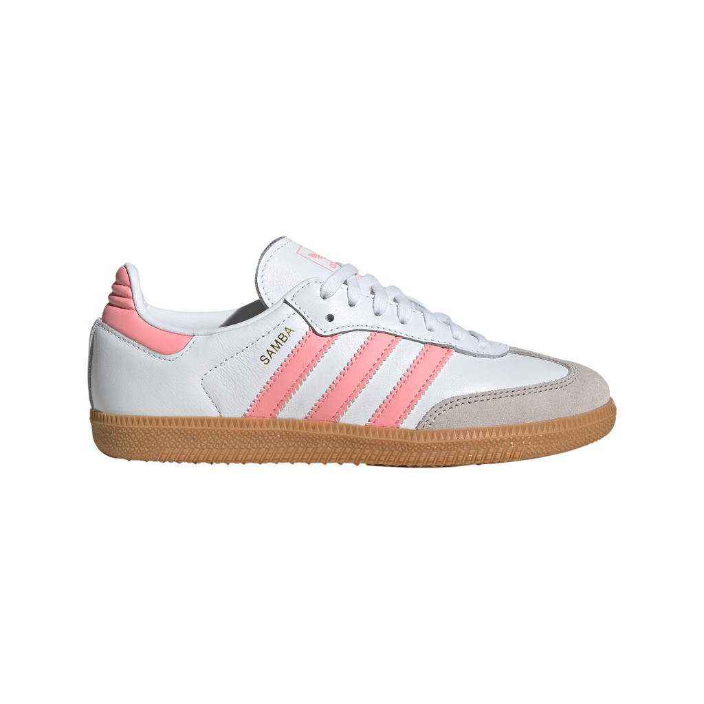 Big Kids Adidas Samba OG J "White Semi Pink Spark"