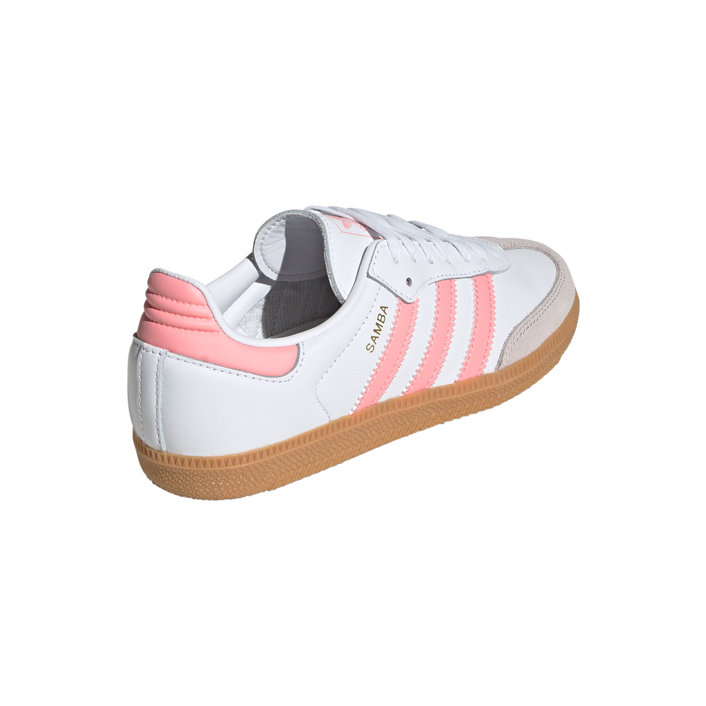 Big Kids Adidas Samba OG J "White Semi Pink Spark"