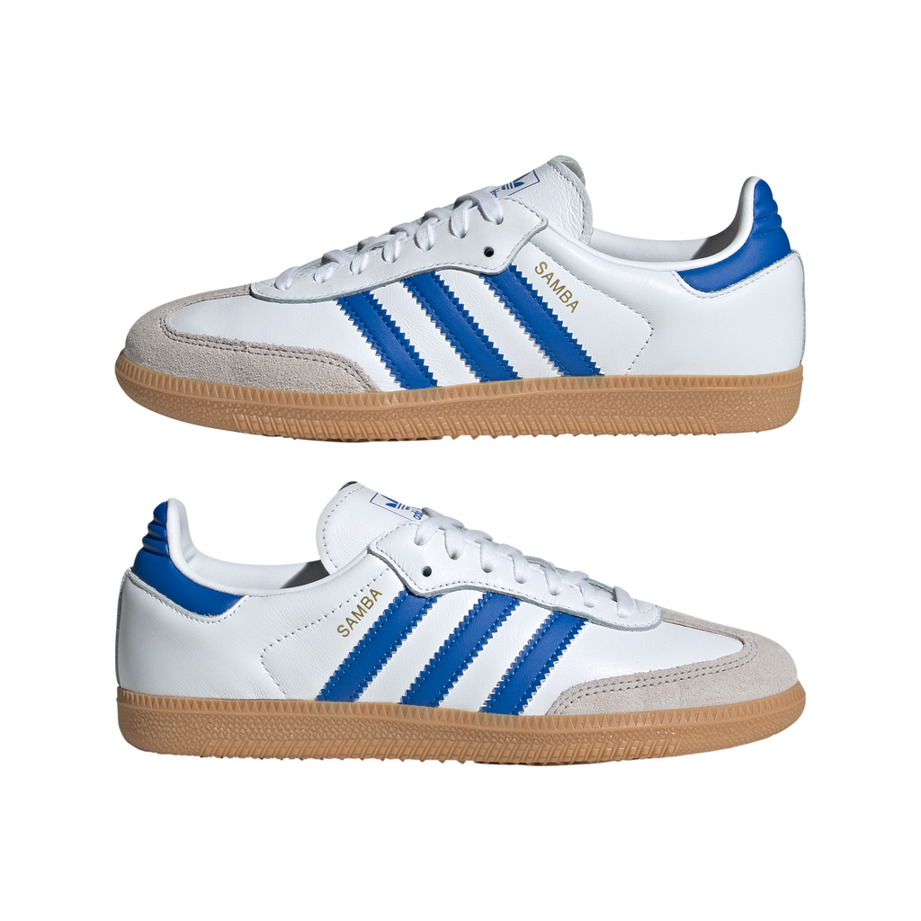 Big Kids' Adidas Samba OG J "White Blue"