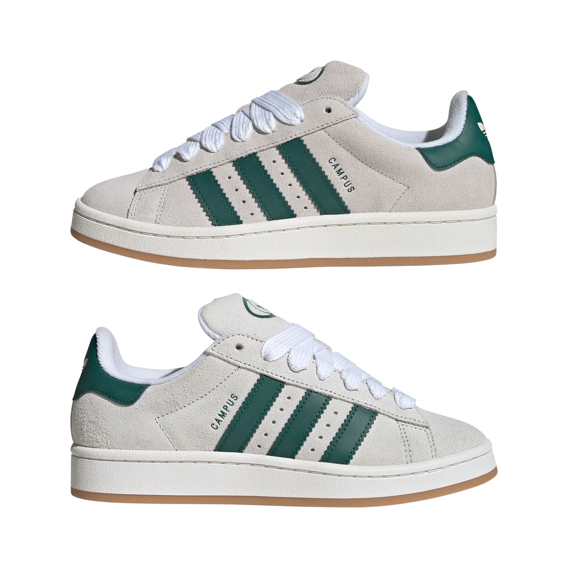 adidas gazelle silver green womens Campus 00s Sneakers in green suede – Deliberti main image 0
