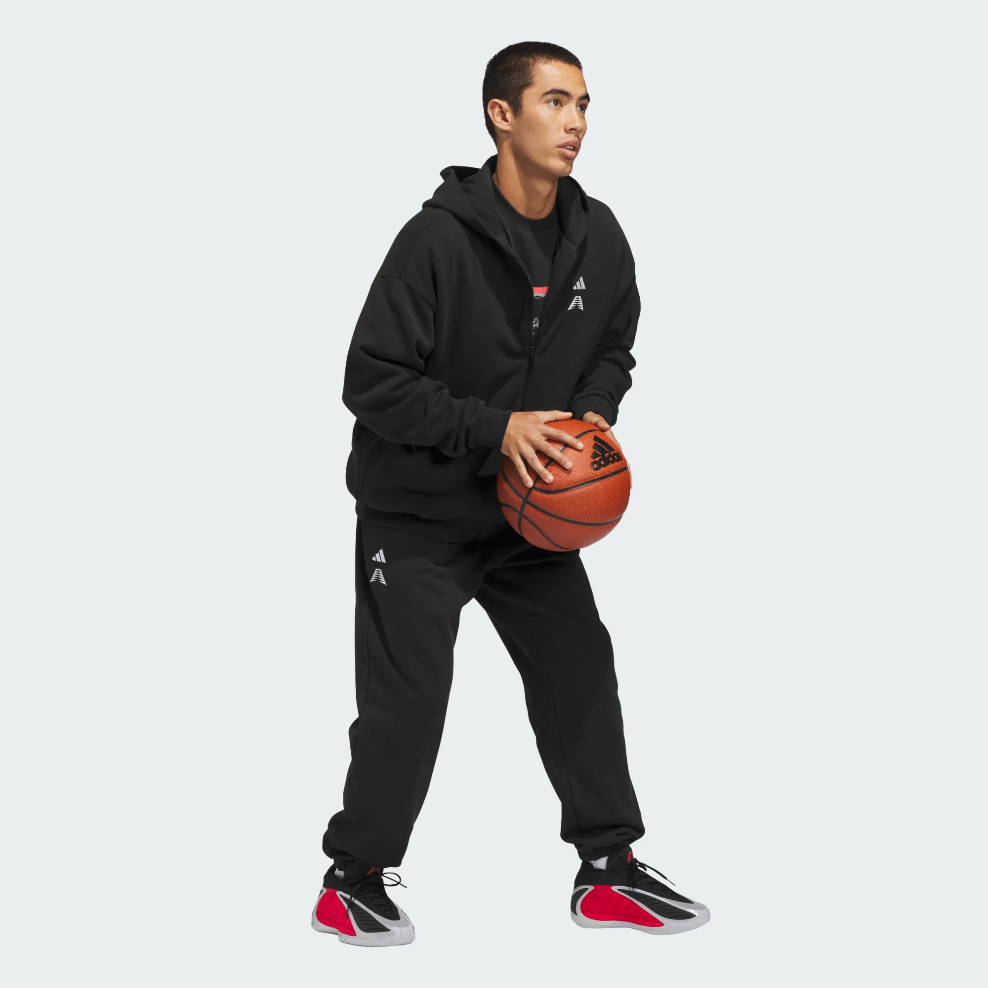 Men's Adidas Anthony Edwards Foundation Full Zip Hoody Loose Fit "Unisex"