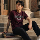 Men's The Closet Inc Curved Hem T-Shirts "Burgundy"