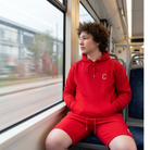 Men's The Closet Inc. Fleece Pullover RED