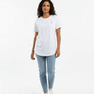 The Closet Inc Women T-Shirt White With Pink C