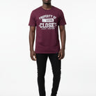 The Closet Inc Men Basic T-Shirts “ Burgundy "Property Of"