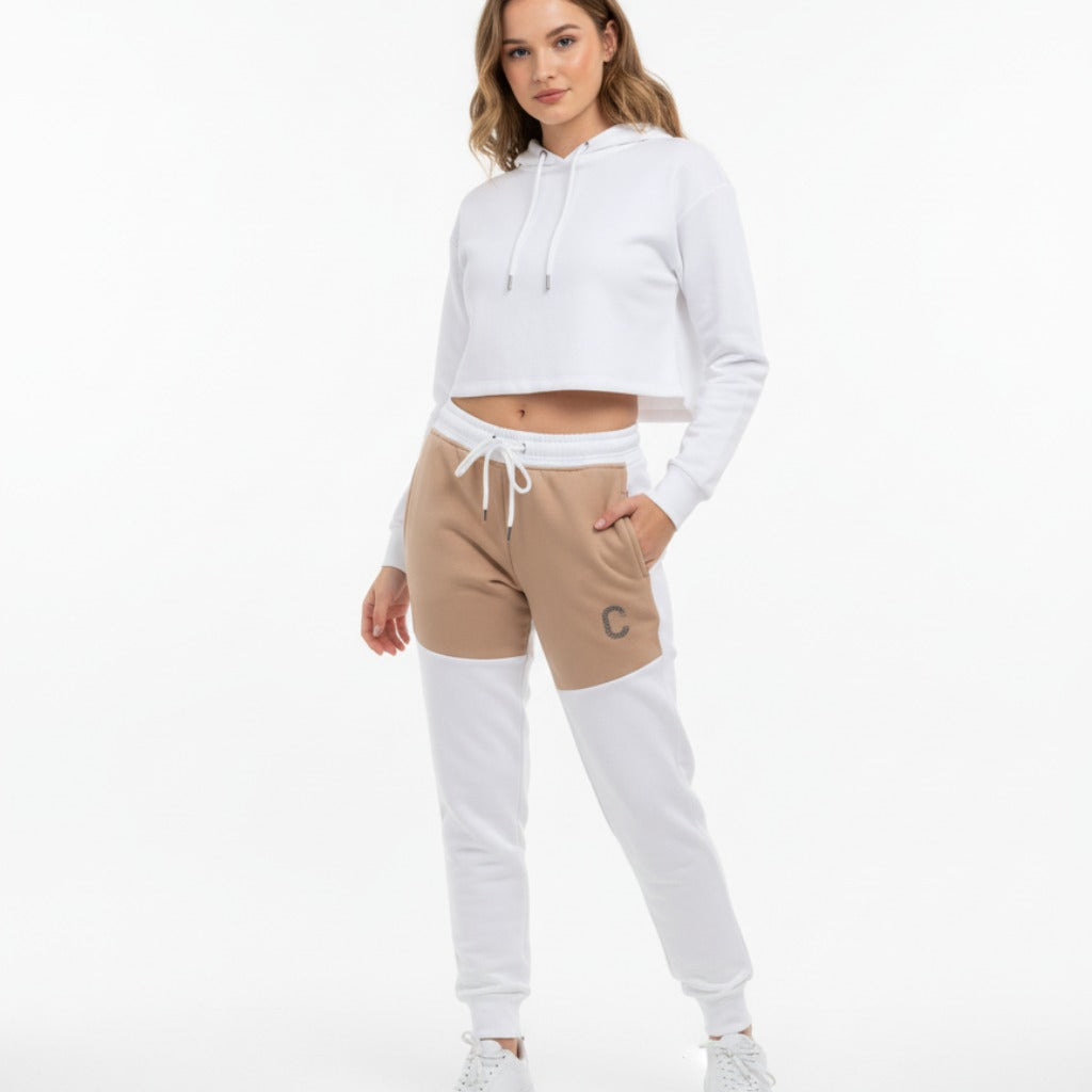 Women's TCI Tech Fleece Zip Pants (Sand/White)