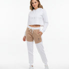 Women's TCI Tech Fleece Zip Pants (Sand/White)