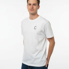 Men's The Closet Inc. Plain T-Shirt (White-Blk Logo)