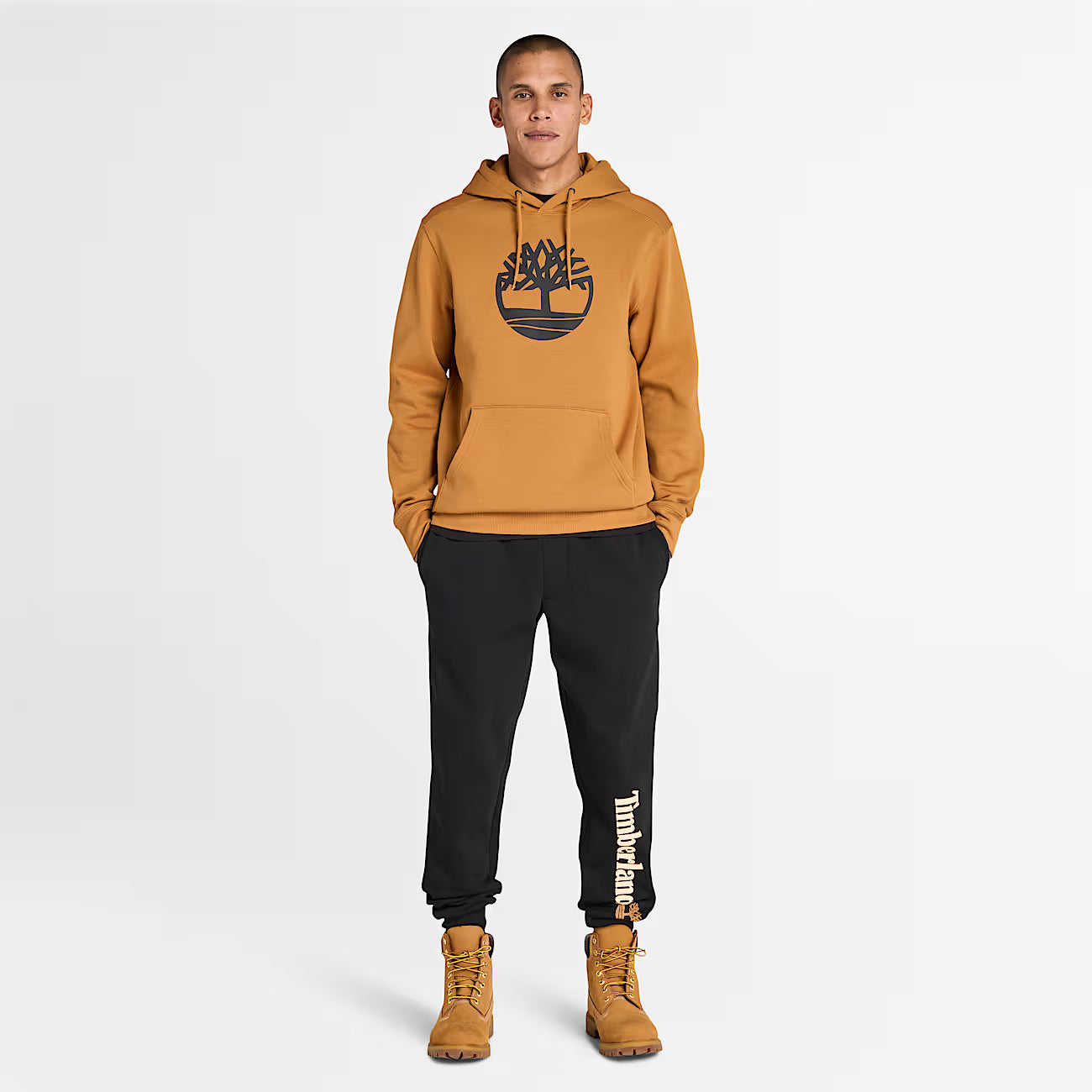 Men's Timberland Kennebec River Tree Logo Hoodie "Wheat Black"