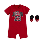 Baby/Toddler Jordan 23 Romper & Bootie Set O-6M "2Piece Set" (Red)