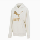 Women's Puma Classics Logo Hoodie "Ivory Glow-Gold"