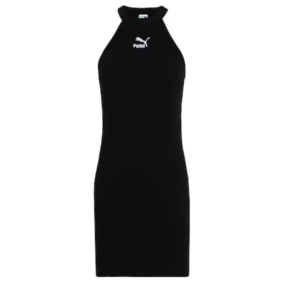 Women's Puma Classics Ribbed Sleeveless Dress "Puma Black"